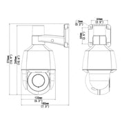 5MP Active Deterrence Network Mini PTZ Camera with Human/Vehicle Detection NDAA Compliant