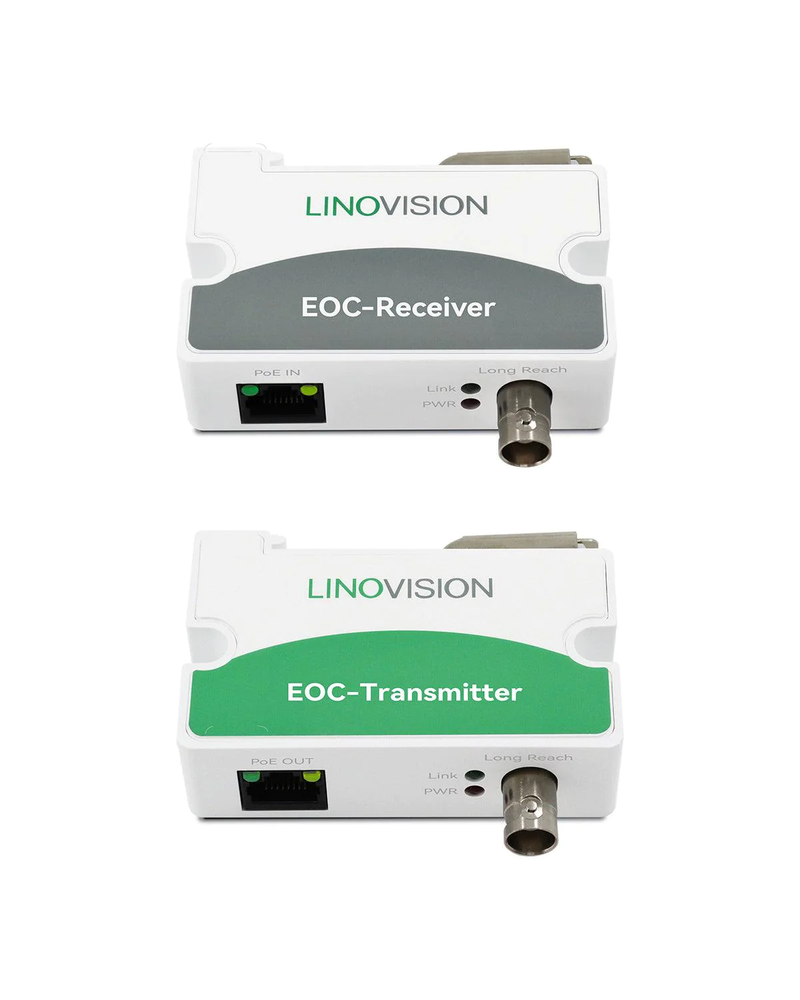 PoE + Ethernet over Coaxial (EOC) Converter, Upgrade Analog to IP Surveillance System without Replacing Coaxial Cables