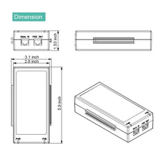 60W Gigabit Ultra POE Injector PFT1200 Single Port Hi-POE Midspan 802.3at/af, 10/100/1000Mbps