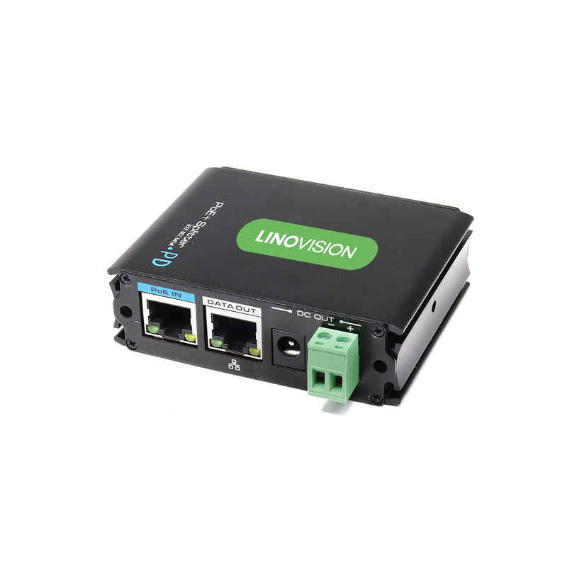 Industrial Gigabit POE+ Splitter, Hot Switchable DC12V or DC24V Output, Wide Voltage Input, IEEE802.3af/at POE to DC Power Supply for Security Cameras, Wireless AP, Access Control Systems