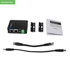 Industrial Gigabit POE+ Splitter, Hot Switchable DC12V or DC24V Output, Wide Voltage Input, IEEE802.3af/at POE to DC Power Supply for Security Cameras, Wireless AP, Access Control Systems